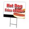 Signmission Hot Dogs Fries & Soda Yard & Stake outdoor plastic coroplast window, C-1216 Hot Dogs Fries & Soda C-1216 Hot Dogs Fries & Soda - alternate 1